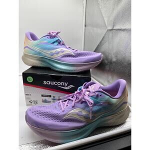 Saucony Ride 15 Pastel Purple Pink Blue Athletic Running Walking Shoes Mens 9.5